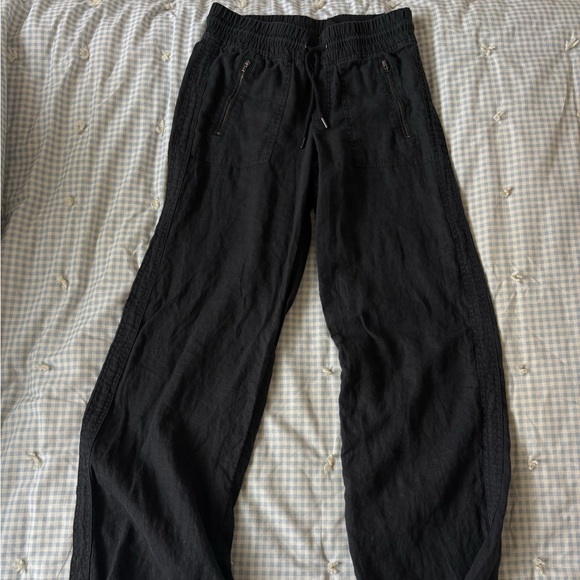 Athleta Black Cabo Linen Wide Leg Pant - Picture 2 of 7